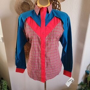Vintage San Angelo Western Collection Sz S LS Shirt